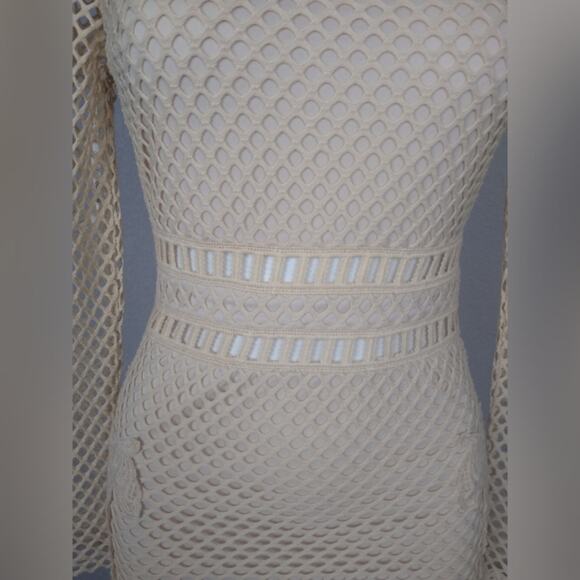 Missguided x Carli Bybel Mesh Lace Long Sleeve Mini Dress Size 4 - Picture 13 of 16